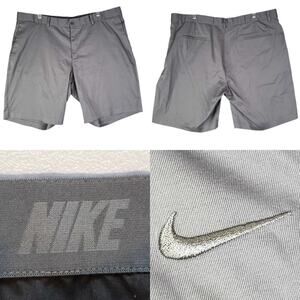 Nike Golf Shorts Mens Size 42 Gray Flat Front Chino Pockets Modern Fit